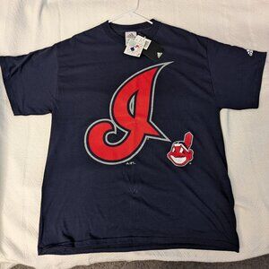 Vintage Adidas Blue 2004 Cleveland Indians Chief Wahoo T-Shirt Size Large